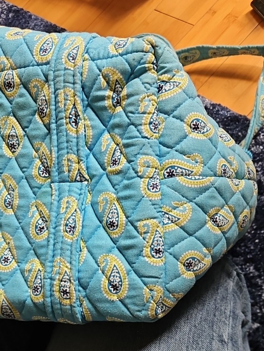 Vera Bradley Tote XL Bermuda Blue - Picture 4 of 7